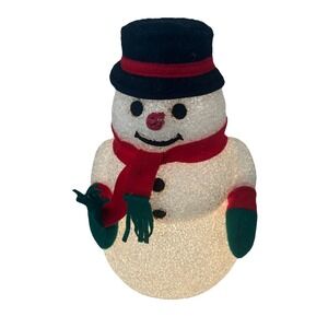 Light Up Snowman Melted Plastic Popcorn Christmas Holiday‎ Decoration